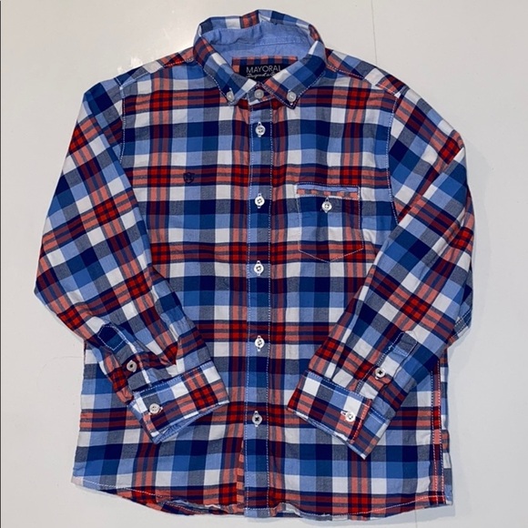 Mayoral Other - Mayoral Boys Plaid Button Down Shirt